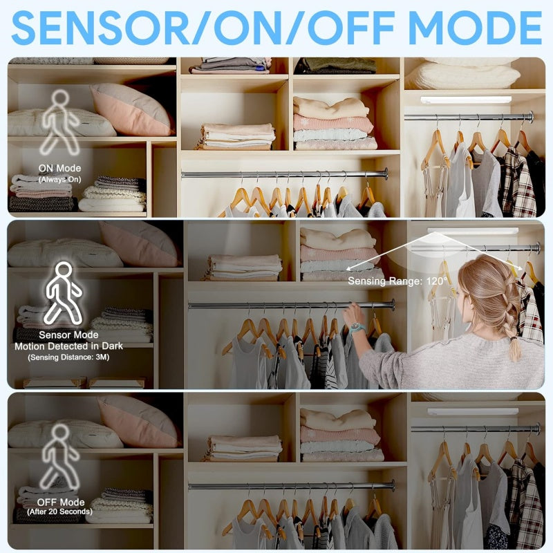 Wireless Motion Sensor LED Night Light | USB Rechargeable | Stick-On Stair & Hallway Light