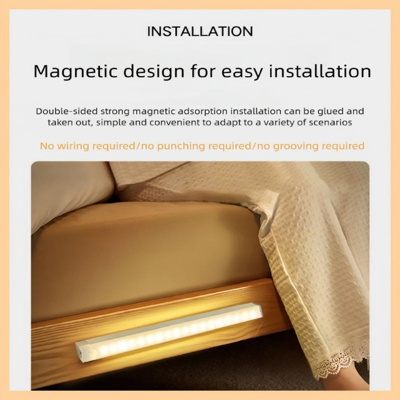 Wireless Motion Sensor LED Night Light | USB Rechargeable | Stick-On Stair & Hallway Light